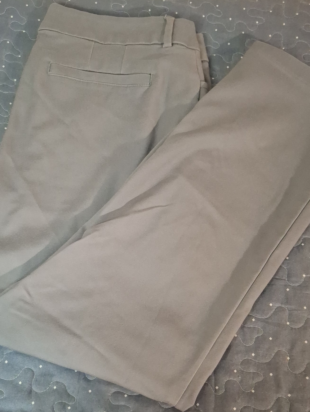 Lee Mid Rise Straight Leg Women's Gray Casual Chino Pants size 14 short